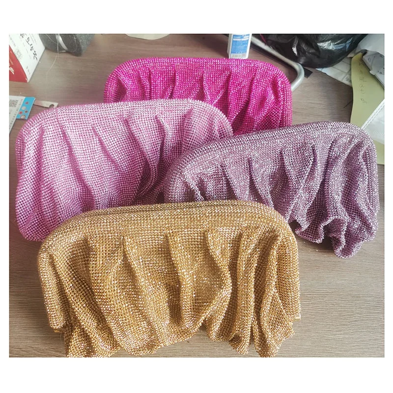 luxury sparkle diamond women evening clutch purse with chain strap ladies should bags Bling rhinestone wedding bags for party