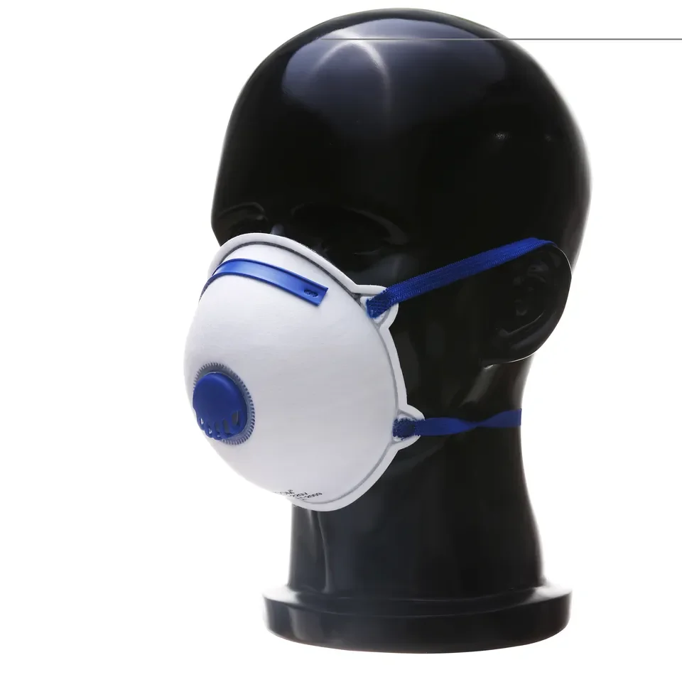 Factory direct sale headband cup shape disposable ffp2 face mask dust respirator with valve for cement plants sanding workshop