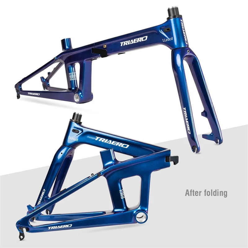 Новая модель полностью карбоновая Складная велосипедная Рама краска хамелеон 20 дюймов складной велосипед