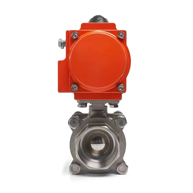 Pneumatic Ball Valve Q611F-16P Pneumatic 304  316 Stainless Steel Three-piece High Temperature Steam Ball  Valve