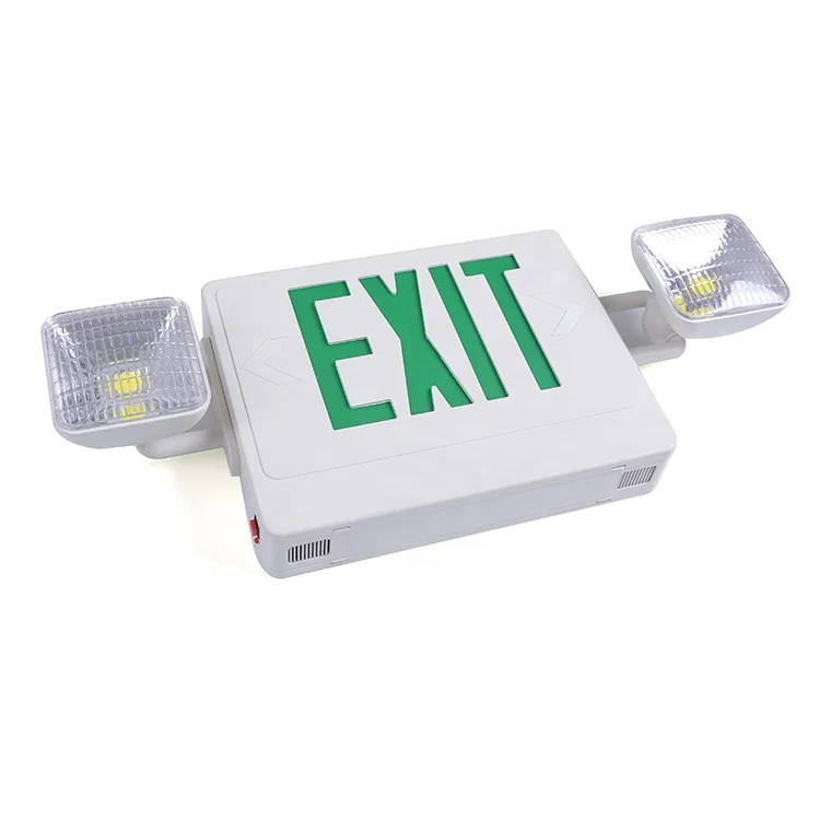 Emergency Luminous Escape Evacuation Lamp Red/Green Exit Combo Led Sign With Emergency Light