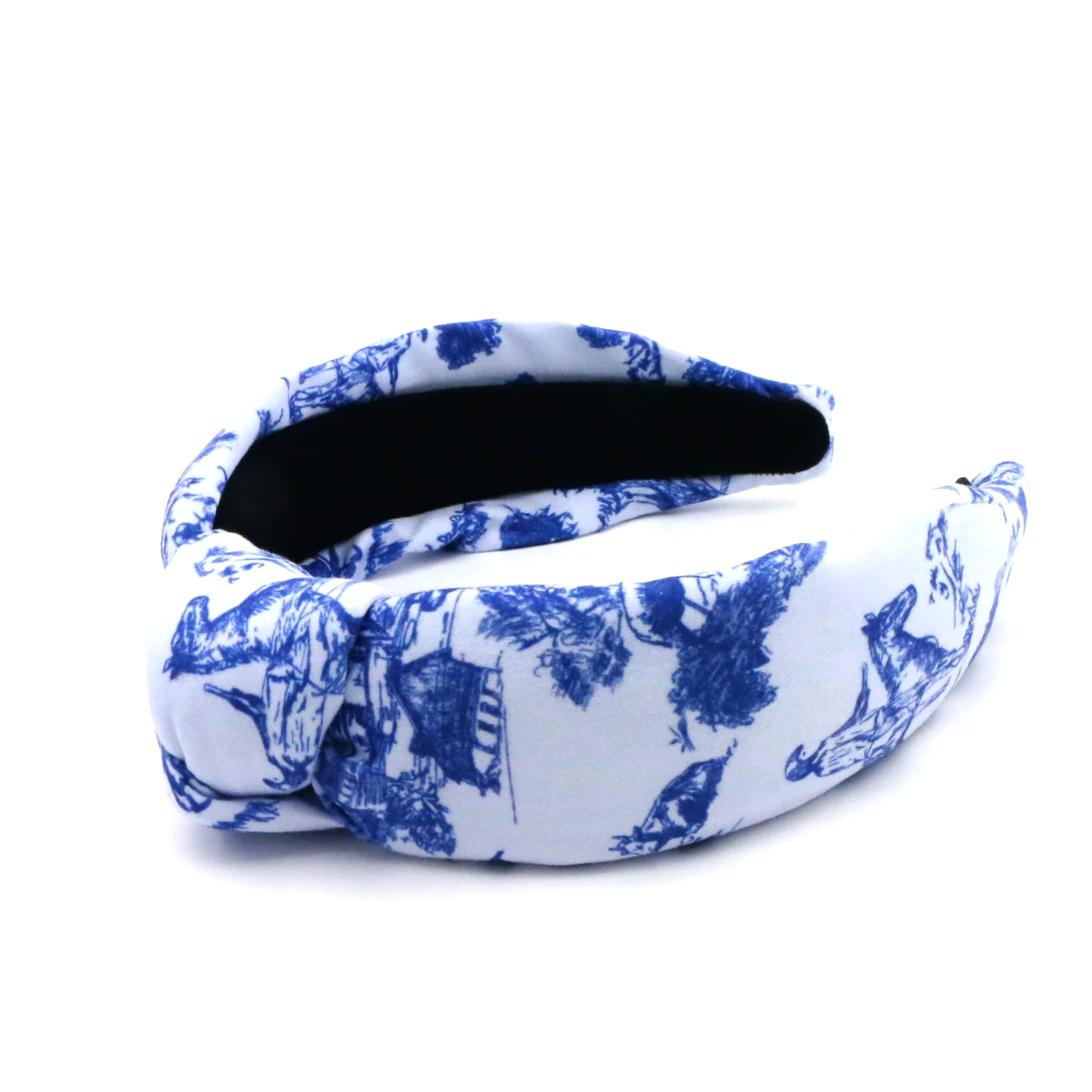 Europe America designer headband sets blue print hand made bling fall hairband for women