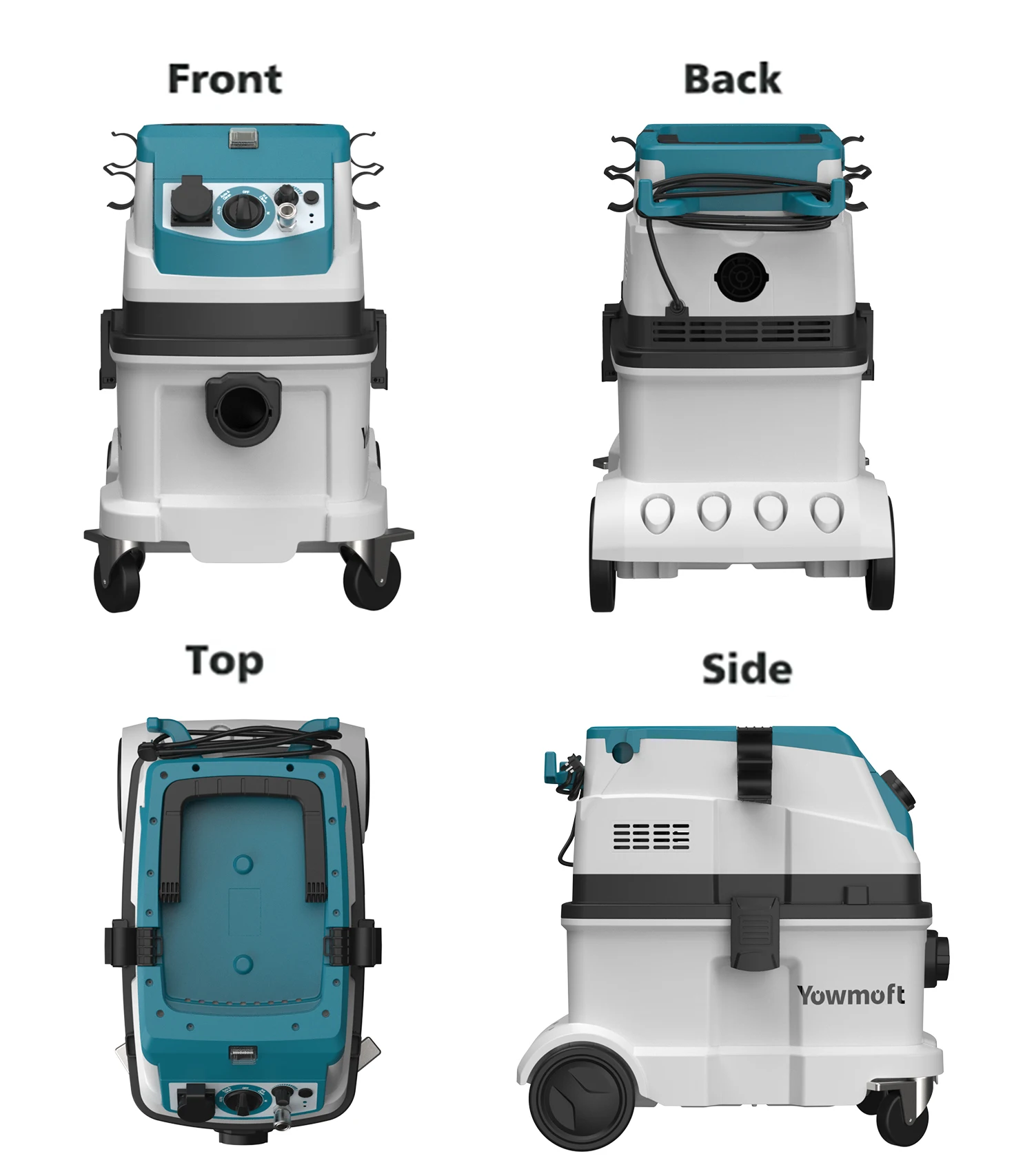 Professional 40L Industrial Vacuum Cleaner 1600W M Class Dust Extractor for Woodworking and Automotive Sanding JN507G