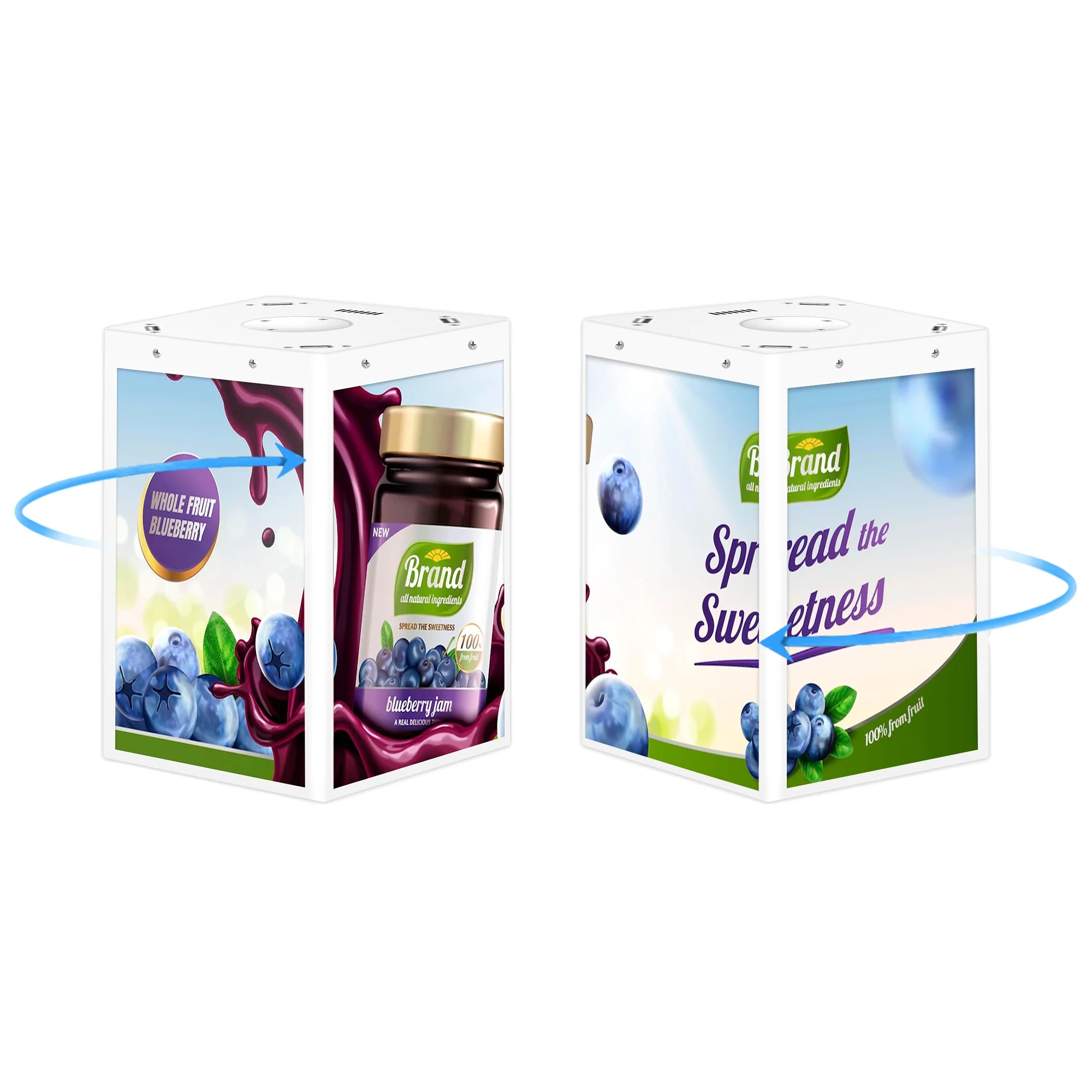 10.1 inch IPS High Brightness 1000 nits Wall Mounted Magic LCD Cube Digital Signage Advertising Display for Store Decoration