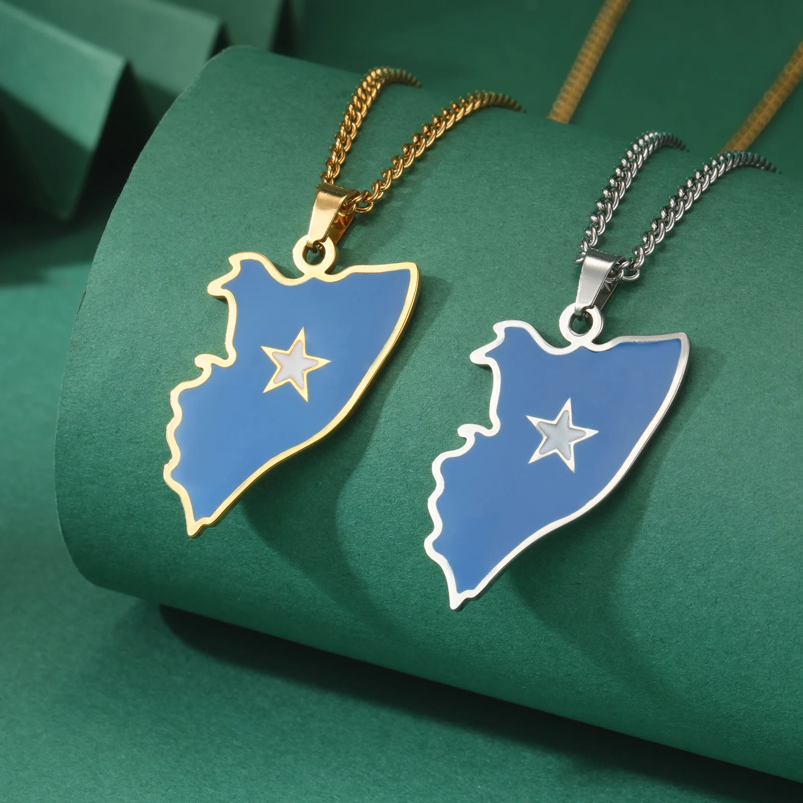 Женская подвеска с эмалью, из нержавеющей стали