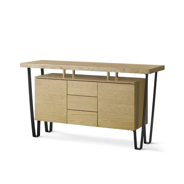 China Manufacturer High End Dining Furniture Modern Metal-Wood Sideboard