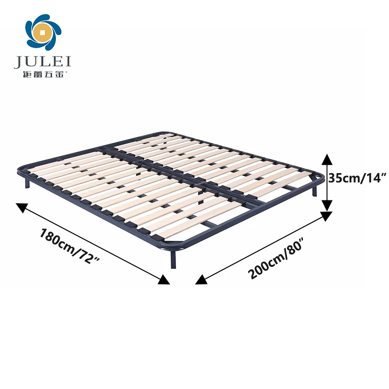 Factory Supply Custom Super Single Bed Frame Steel Spring Metal Bed Frame 90x190 cm