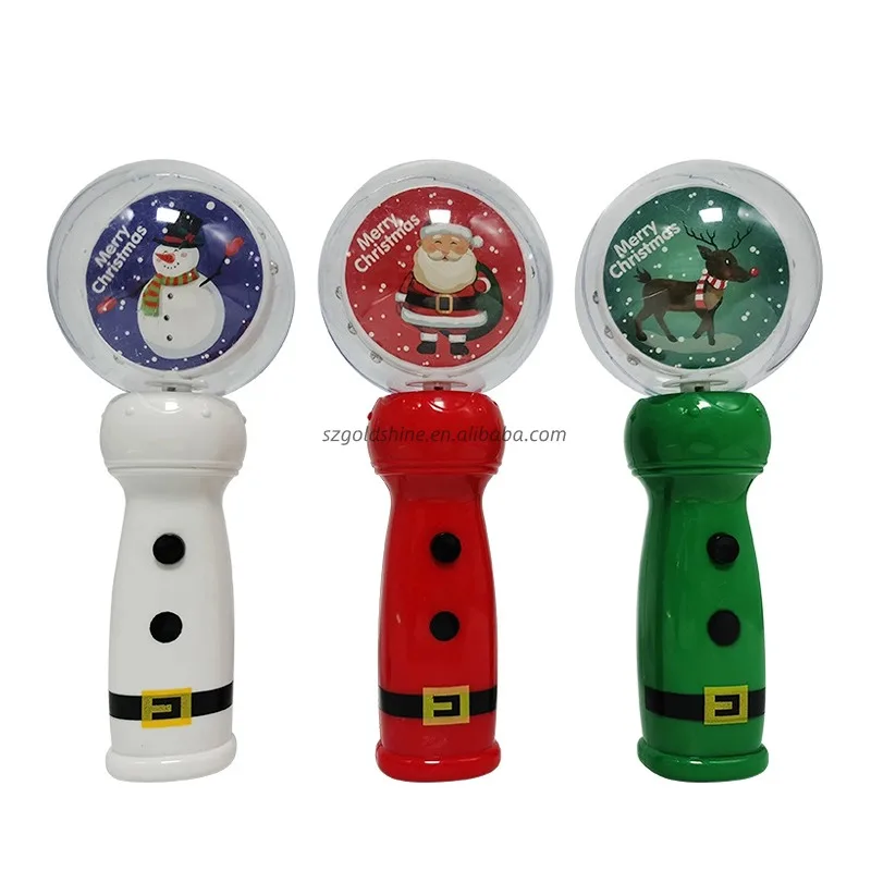Christmas Gift Flashing Spinning Stick Santa Claus Magic Light Up Wand  Flashing Led Magic Ball santa claus Toy