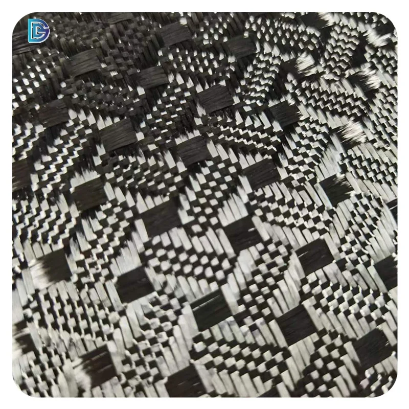 Original Brand New Fabrics Jacquard 3d Square Carbon Fiber Fabric Car Clad Jacquard Carbon Fiber Braid With Wholesale Price