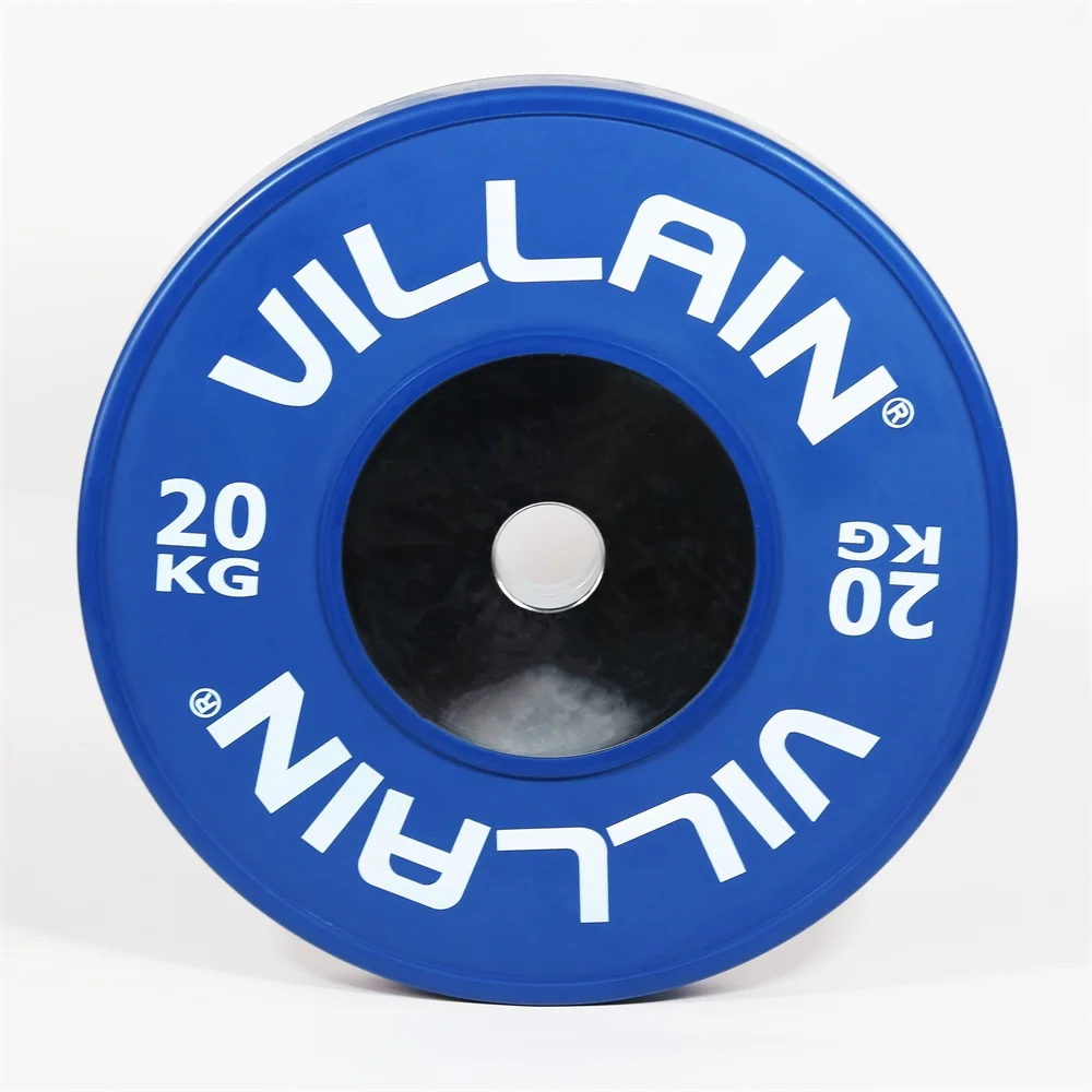 VILLAIN Fitness Competition Weight Lifting Bumper Plate Rubber Weights Plates Set KGS