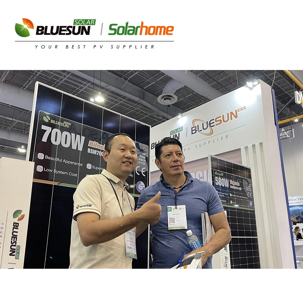 Bluesun N-type 500 Вт комплекты солнечных панелей панельные солярки 1000 лучшая солнечная панель на крыше для домашней энергетической системы