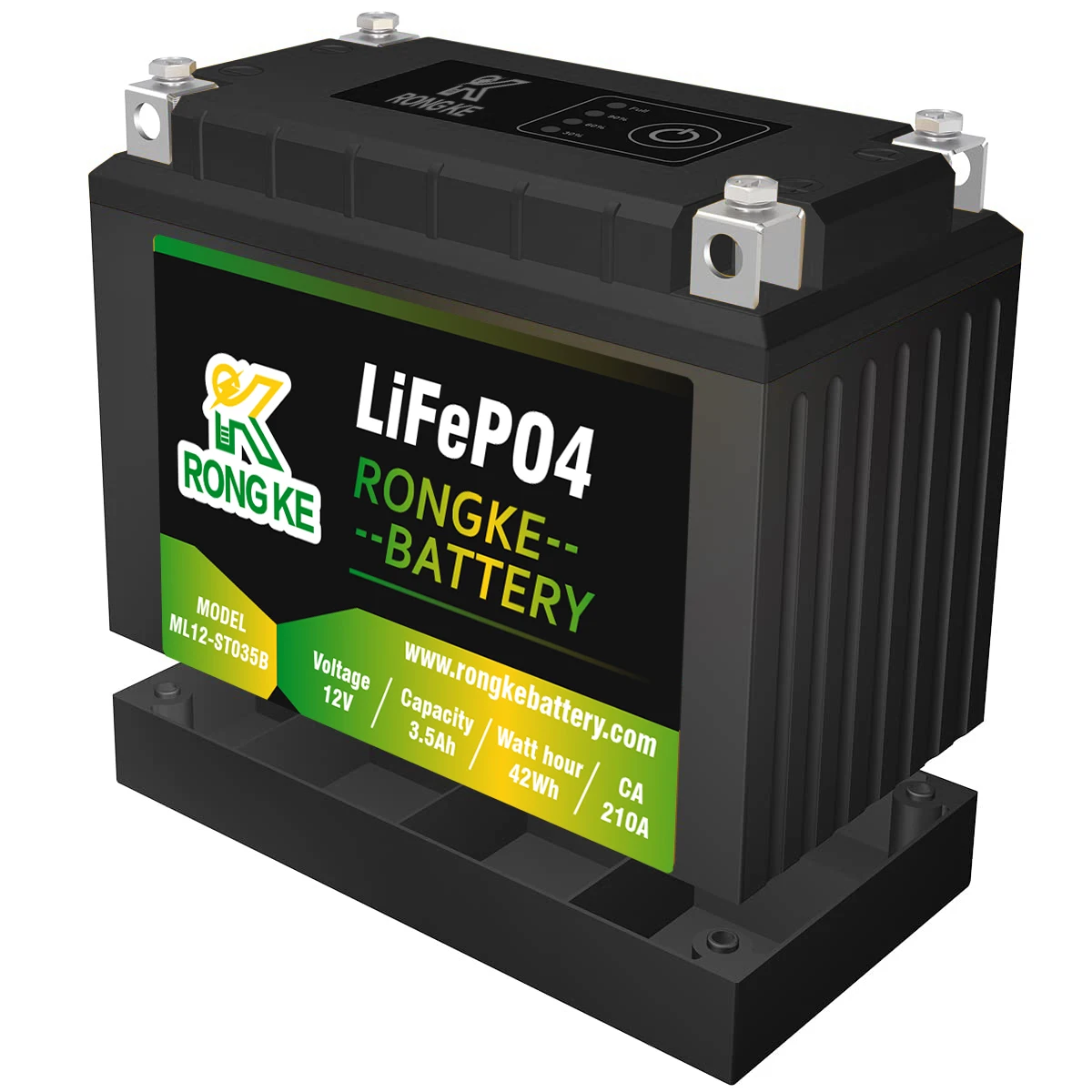 Rongke Motorcycle Start Battery 12v 3.5ah Ca210a 45wh Dual Terminal Lifepo4 Batteries For Ytx5l-bs/ytz6/ytx7l-bs/ytz7s