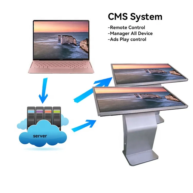 Новый сенсорный ЖК-экран рекламная машина Multi-touch query K-type сетевой дисплей напольная горизонтальная