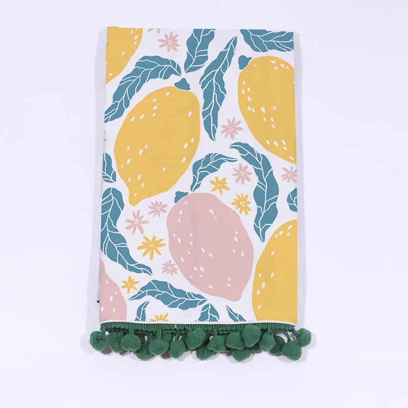 HOSHOM Floral Pattern Decorative Hand Drying Tea Towels Cotton Cleaning Cloth Kitchen Towels