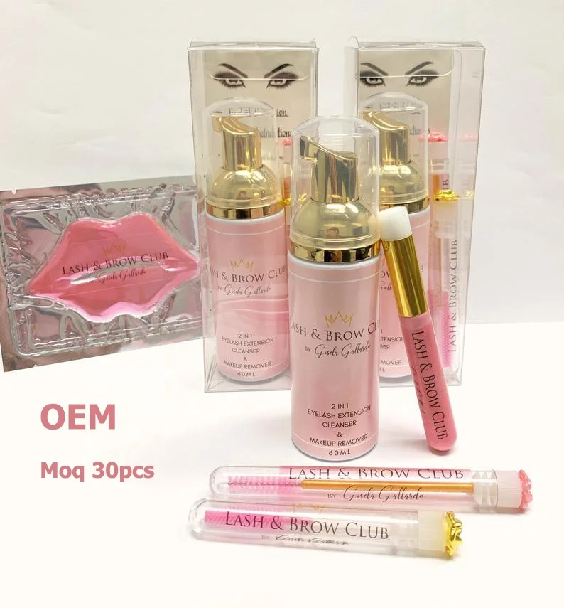 OEM Пена для очистки ресниц Фирменная торговая марка без масла органический шампунь для ресниц
