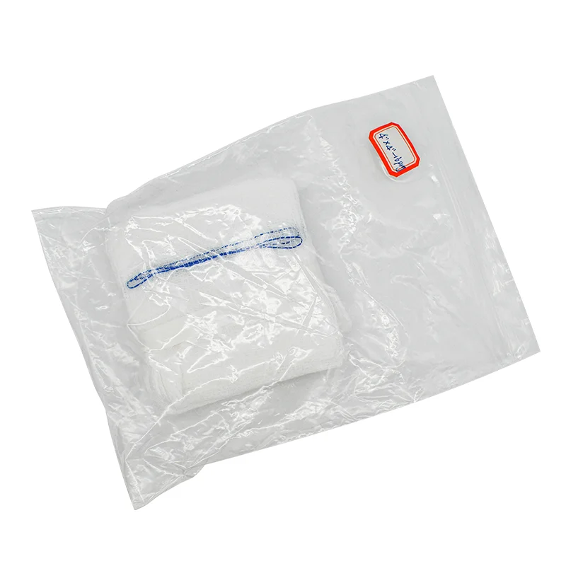 Disposable sterile gauze swab with xray 10cmx10cm 16ply gauze swabs