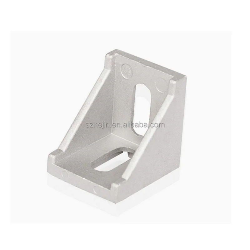 2020 3030 4040  Aluminum Alu  Silver Oxidation L Shape Slotted Angle L Channel Right Angle Bracket