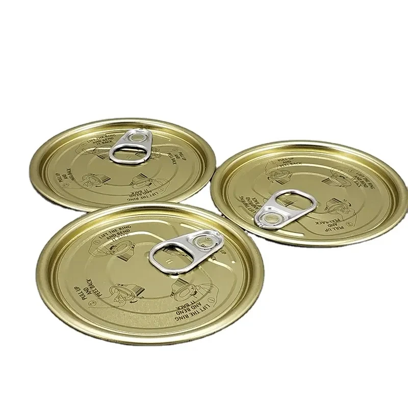 High Quality wholesale tinplate Aluminum eoe Lid easy open lid manufacturer for food can packaging