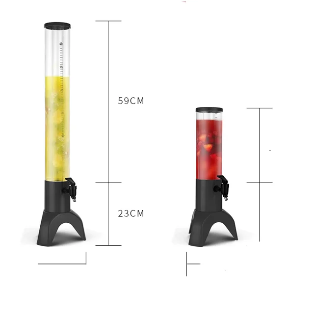 Hot sale 1.5L beer dispenser with ice cube cast base 3L beverage tower dispenser
