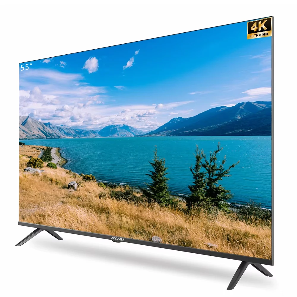 Customized DVB-T2S2/ATSC/CI/Dol by Android/ WebOs/ Google System Flat Screen Televisions Smart Tvs Ultra HD 4K Smart TV 55 inch