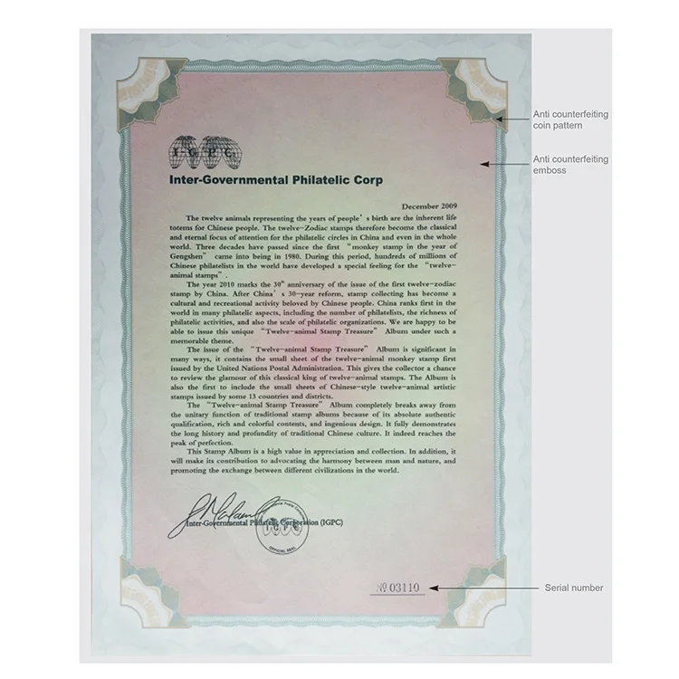 Security Thread Paper Anti-fake White Watermark Paper Fully Embedded A4 Corrugated Paper Resin Customized Letterpress Printing