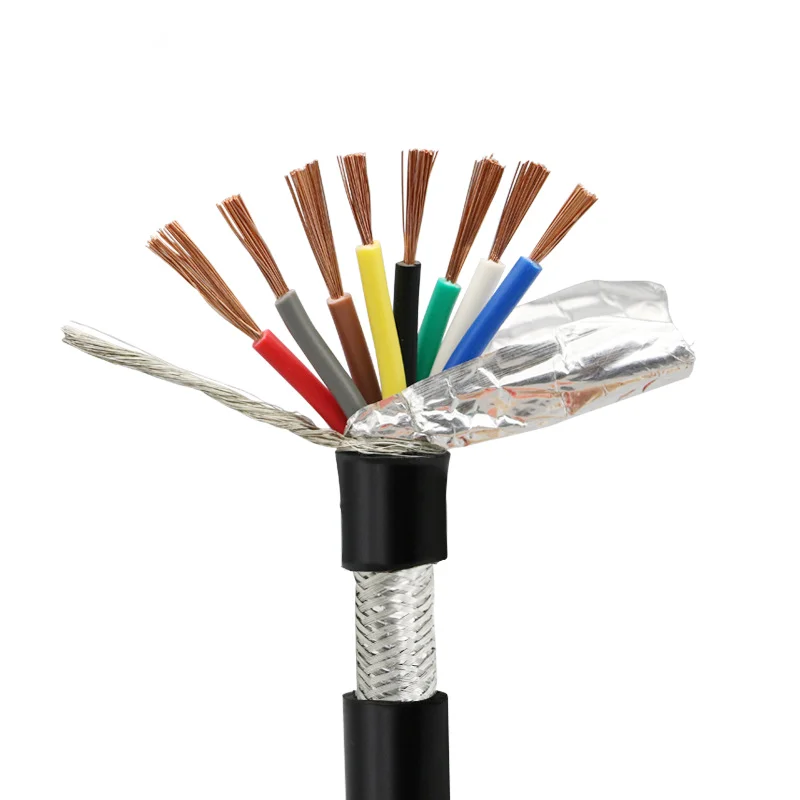 RVVP Shielded Cable 2/3/4/5/6/7/8/10 Cores Bare Copper PVC Insulated Control Cable Pure Copper Wire