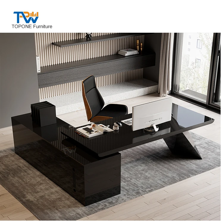 High quality new design unique small size white lacquer staff computer office desk