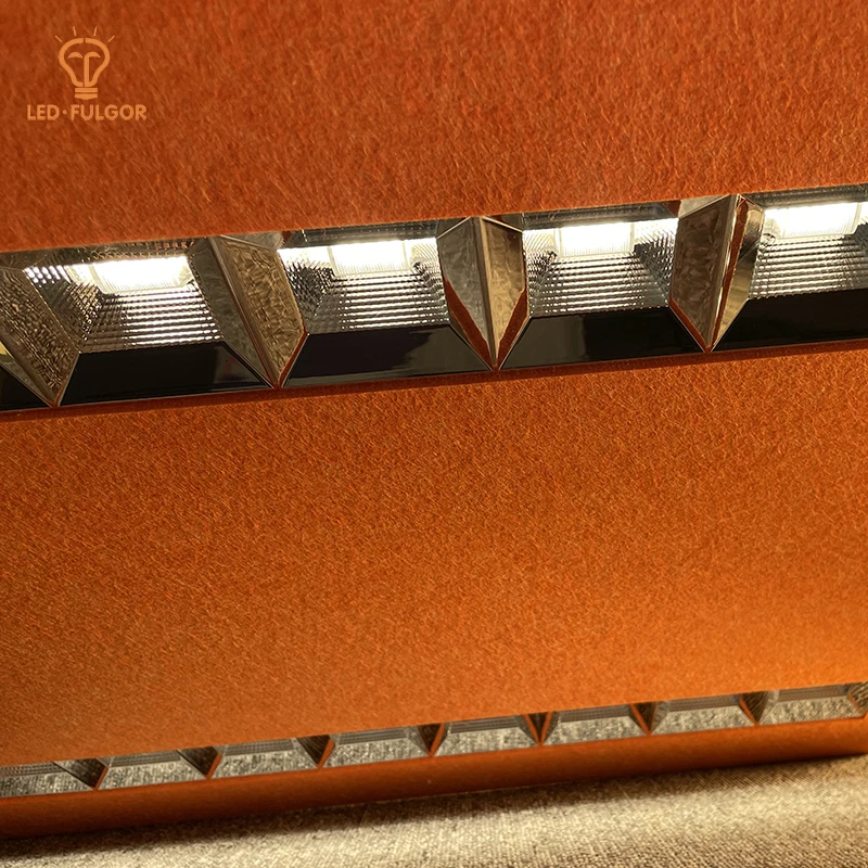 Good sound absorbing PET felt NRC 0.85 office CRI 90 illumination pendant Acoustic led light