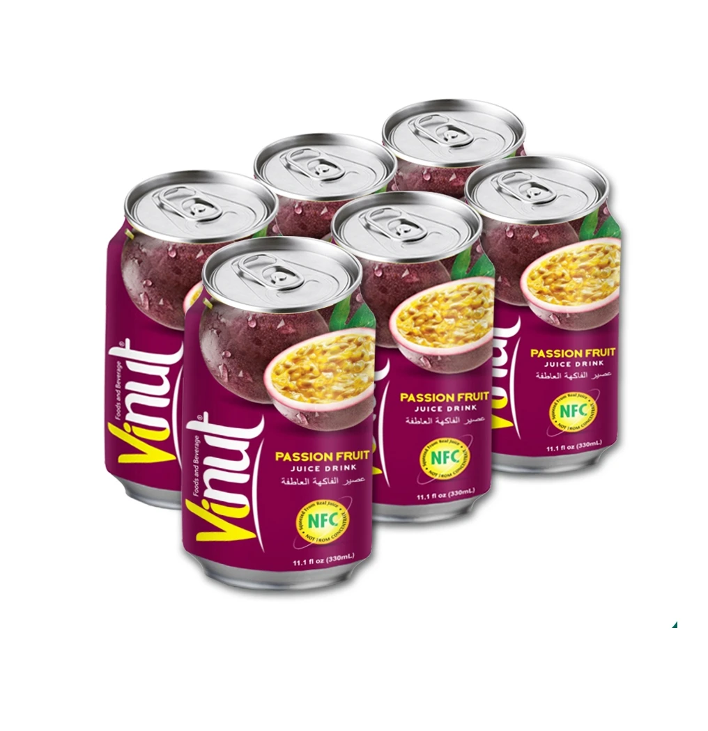 Made in Vietnam Canned Health Passion Fruit Juice Drink Fruit Juice Not From Concentrate Beverage Distributor