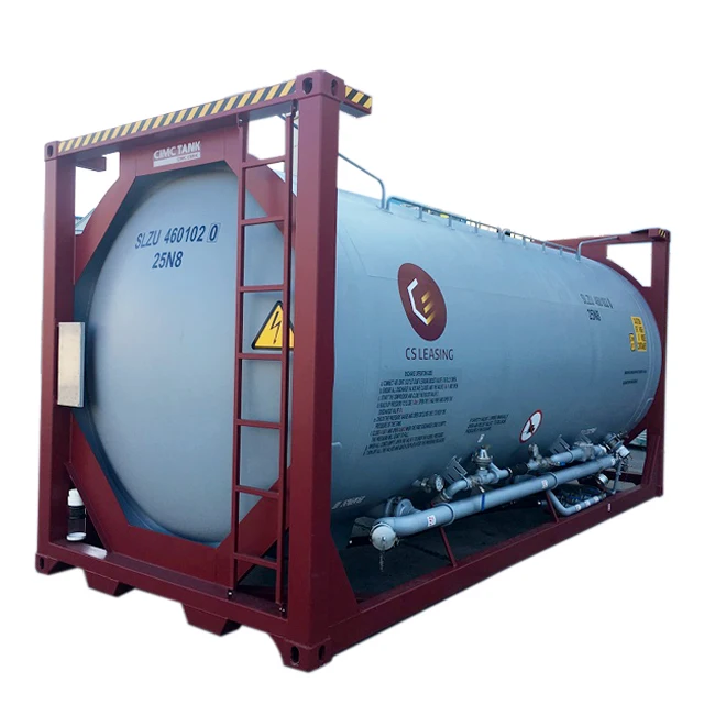 ISO standard 20ft  40ft Versatile tank container transport chemicals and food Steady flow tank shipping container
