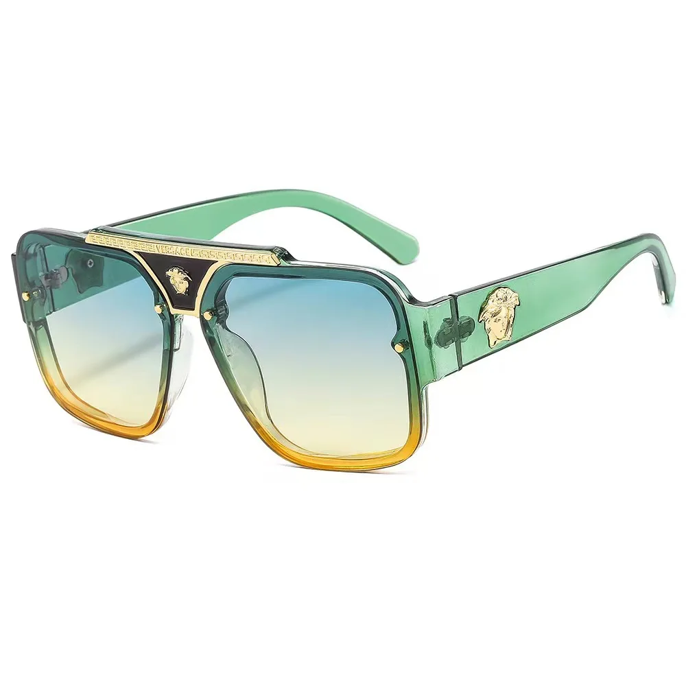 High Quality Unique Summer Glasses Shades Italian Branded Designer Sun Glasses Fashion Square Frame Luxury Sunglasses Men 2024