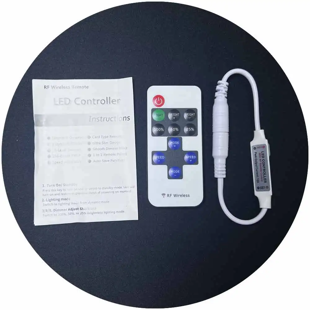 Mini DC12V 24 Key Led Strip Music RGB RGBW Wifi Light Special-purpose plug Wireless Remote Controller Dimmer For LED Strip Light
