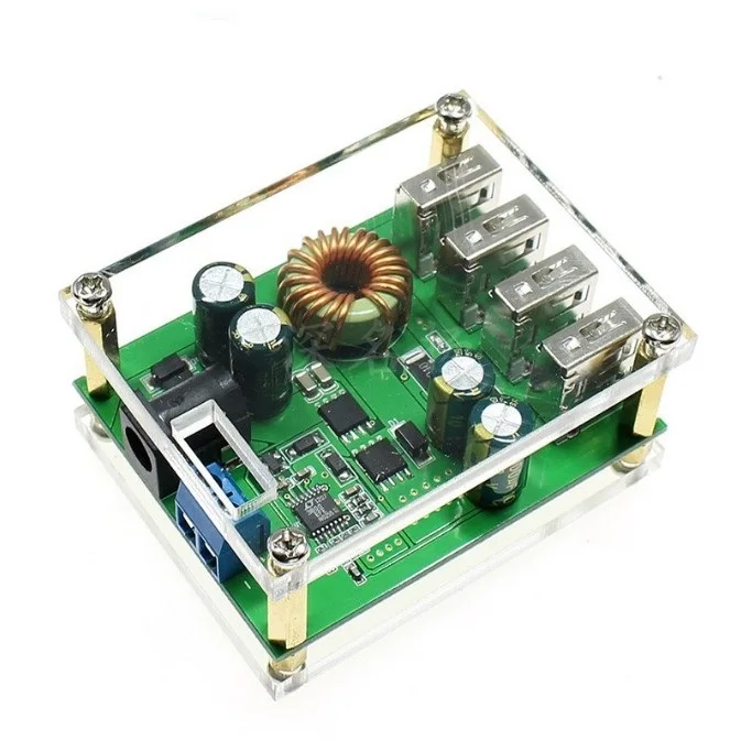 9V 12V 24v 36V to 5V 5A 4 USB Output DC to DC Step Down buck Module Converter for car dc motor driver