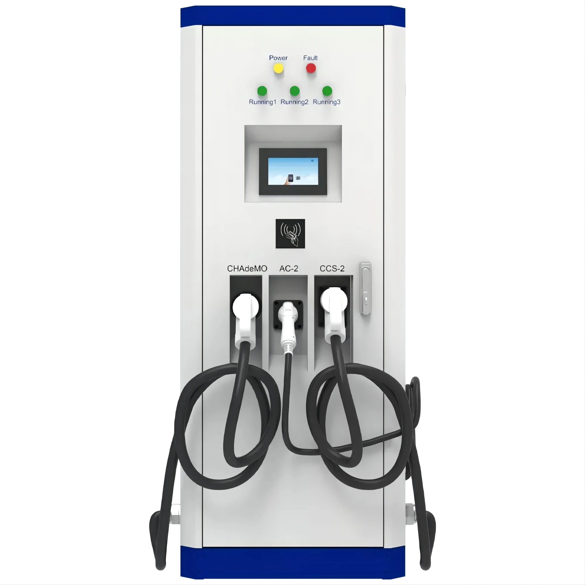 Commercial Fast EV Car Charger Evse 3 Phase DC 60kw 120kw  Level 3 Floor Mounted EV Charging Station Piles