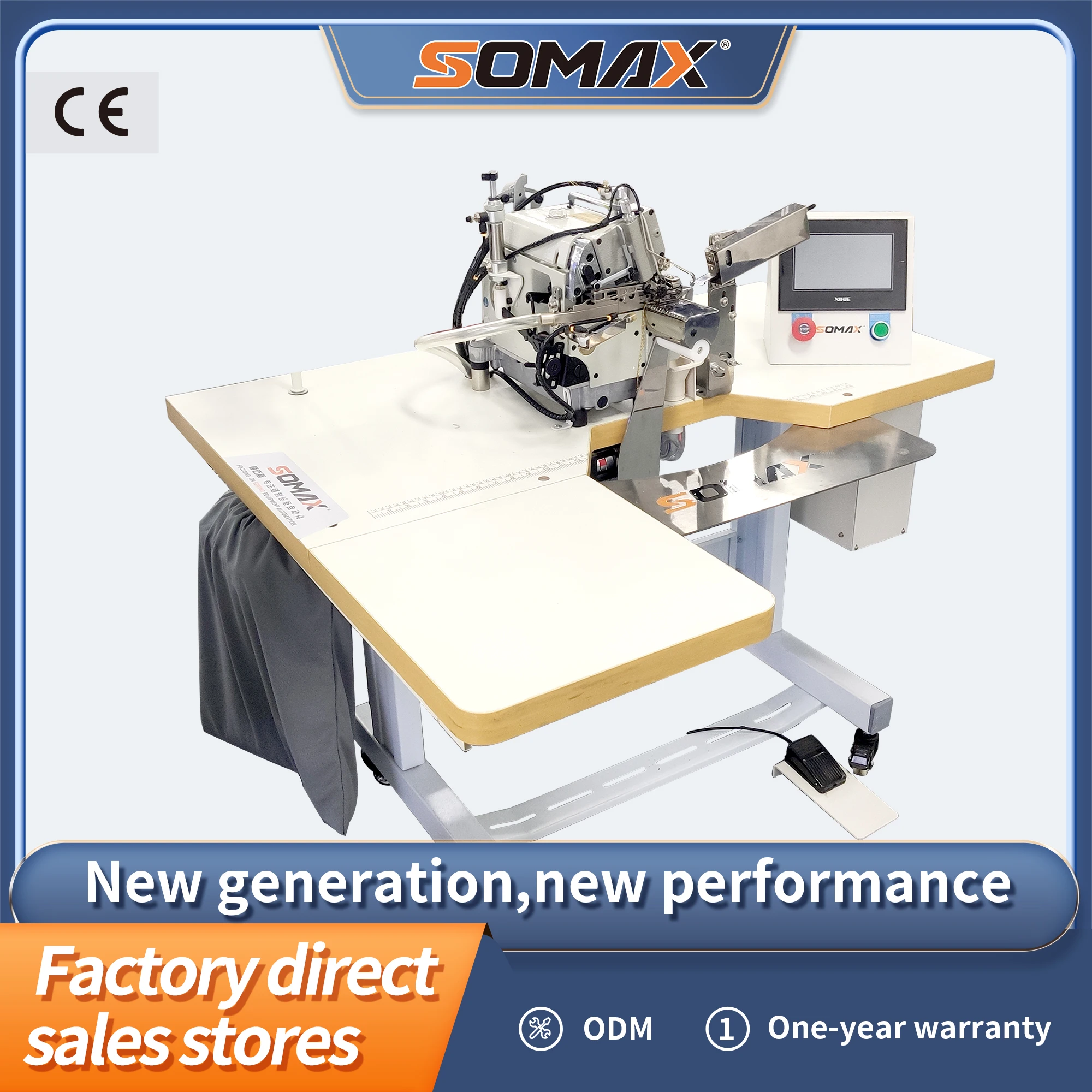 Новое исполнение SOMAX SM-02 автоматическое легкое шитье для вязаного нижнего белья детская одежда толстовка с капюшоном машинка крепления ребрышек