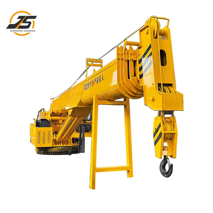Diesel powered telescopic boom marine crane for offshore cargo salvage operations