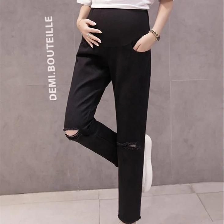 Корейская версия 2019 джинсы для беременных женщин с эффектом подтяжки живота