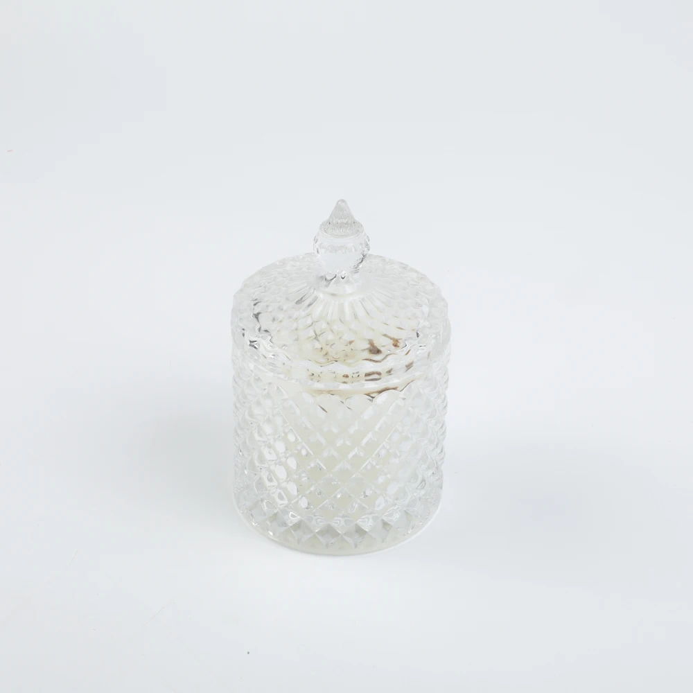 Custom Soy Wax Scented Candle For Home Decorative Glass Candle Gar With Glass Lid