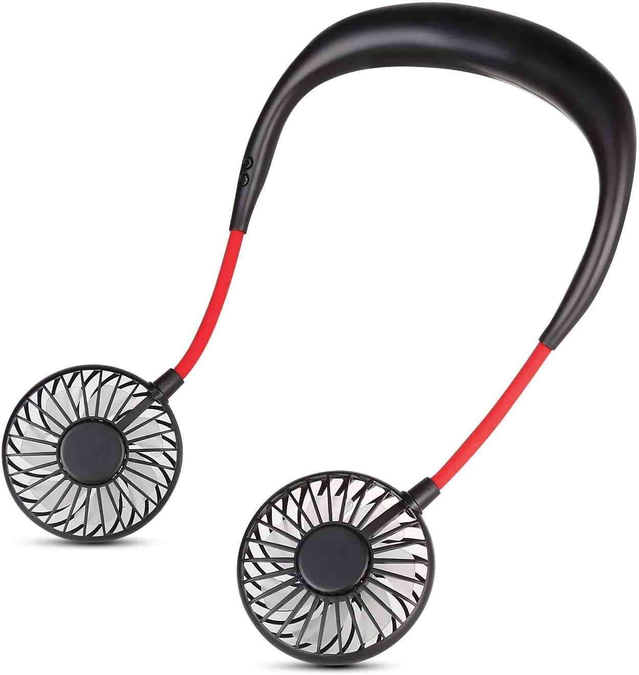 
Portable Neck Fan, 2600mAh Battery Operated Ultra Quiet Hands Free USB Fan with 6 Speeds, Strong Wind, 360 Adjustable 