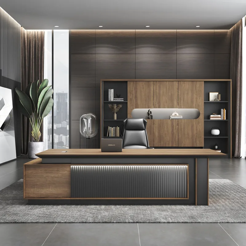 Роскошный директорский руководитель большой современный деревянный офисный стол дизайнерская офисная мебель