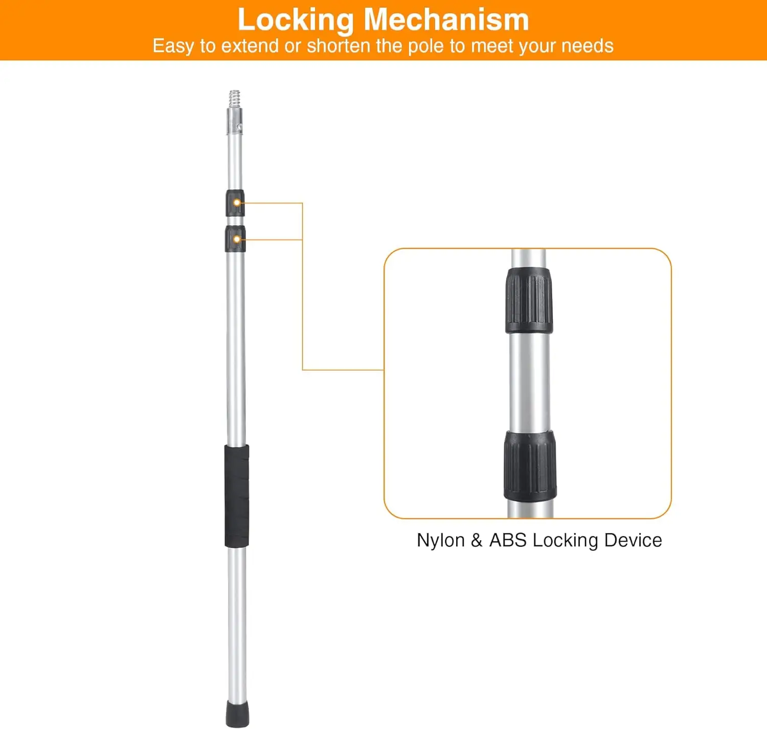 Factory Custom Multi-Purpose Extension Pole Lightweight Durable Aluminum Alloy Telescopic Pole For Window Cleaning