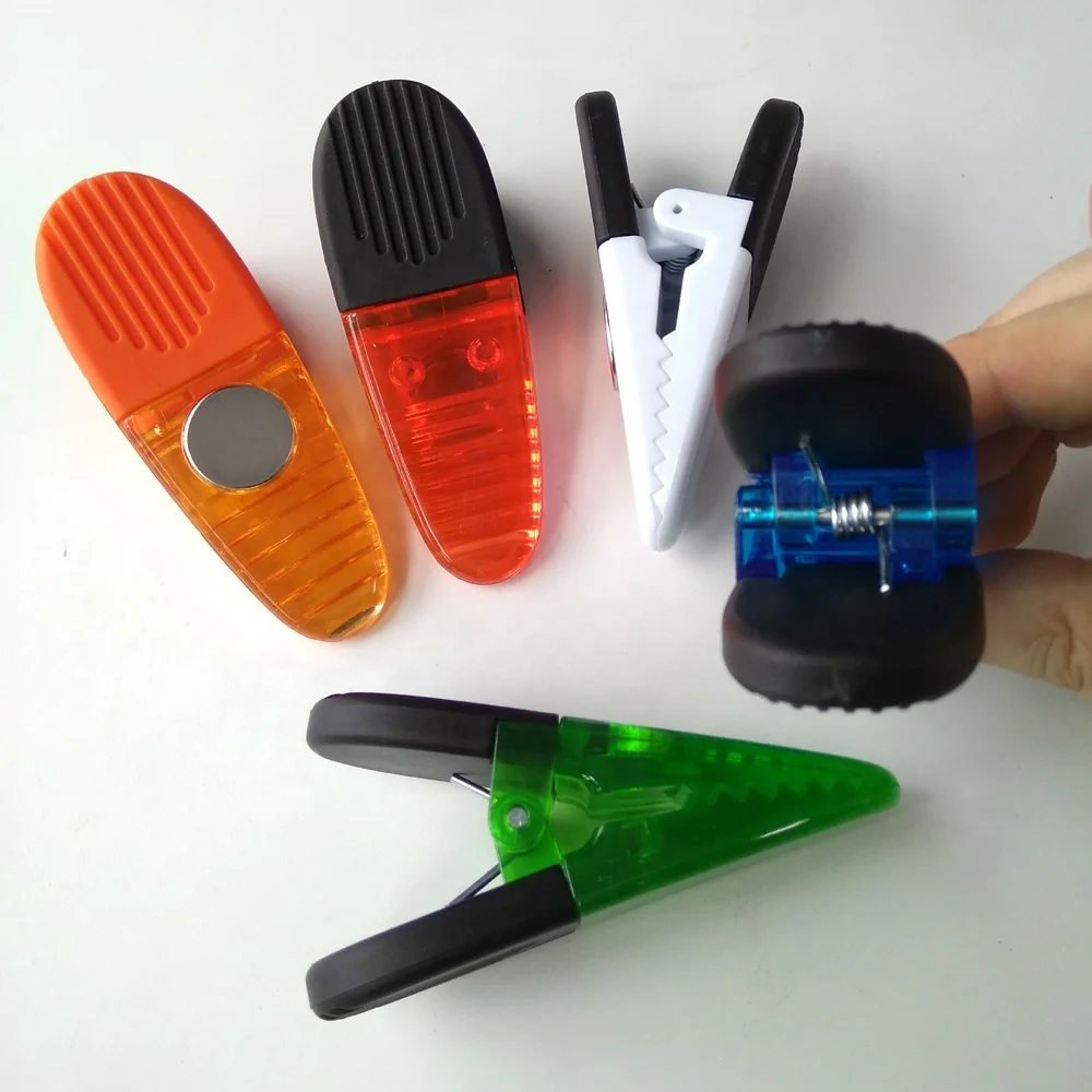 Neodymium magnet memo clip plastic fridge alligator magnetic bag clip office refrigerator magnet paper clips