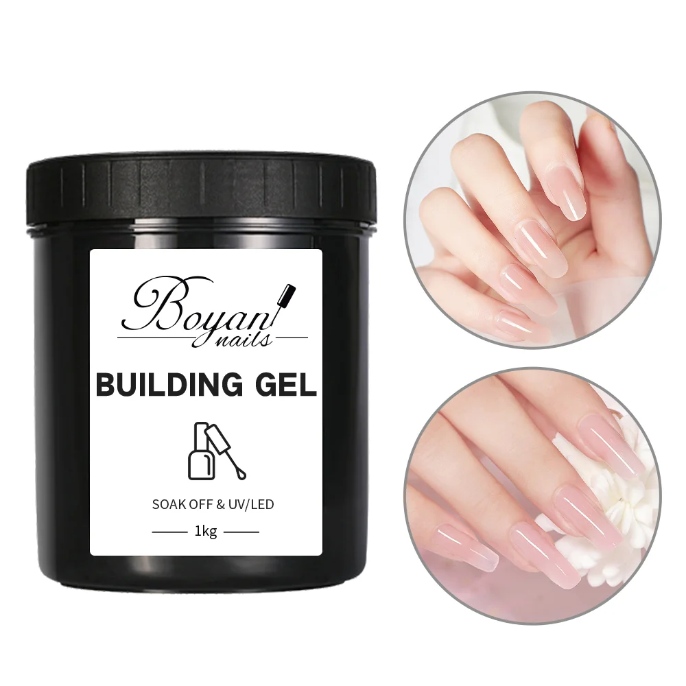 SCI 1kg 5kg private label jelly clear pink liquid cat eye galaxy disco build uv gel in a bottle for nails