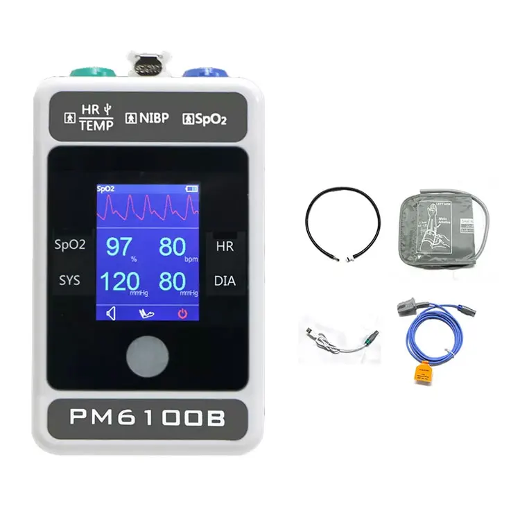 Berry New Vital Signs ECG NIPB SPO2 RESP TEMP NIBP SpO2  Patient Monitor