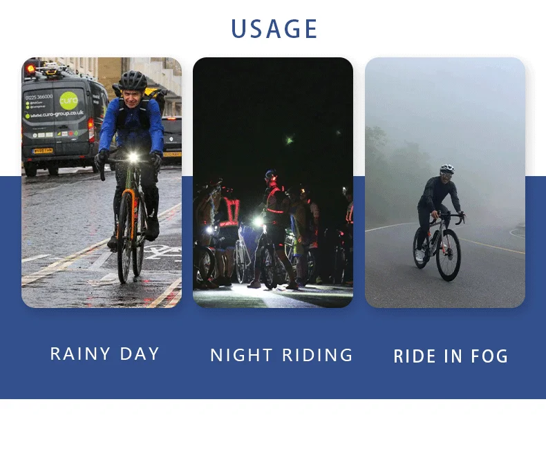 6V 12V 24V 36V 48V 60V Waterproof Bicycle Light for Bike Front Light Mountain Bike Headlight for Night Riding