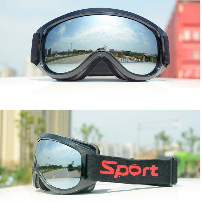 Latest Design Custom Color Logo Ski Goggles Anti-fog Anti-UV PC Lens