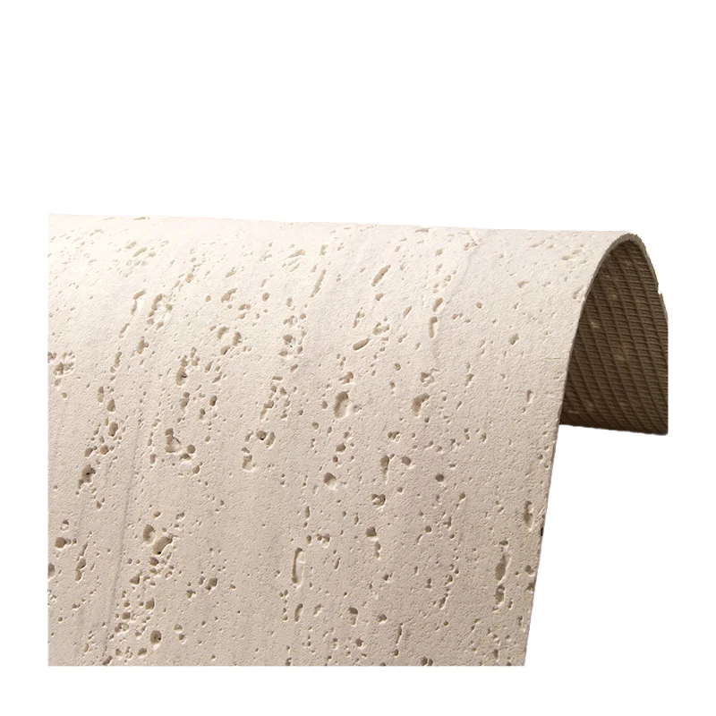 3D Modern Outdoor Soft Flexible Artificial Travertine Wall Panels Faux Interior Cladding Veneer Modified Clay Material Tiles