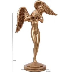 Christmas Angels Sexy Female Nude Statues Wedding Decoration Gifts & Crafts Art Collectible Resin Sexy Nude Angel Girl Statues