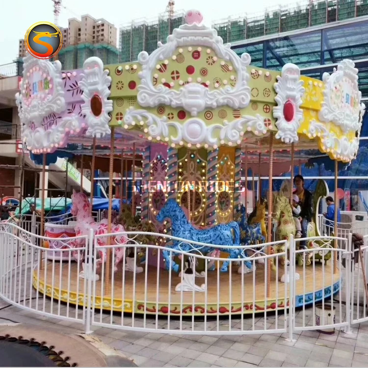 European Amusement Park Luxury Electric Outdoor Kids Ride Used Carousel Horse Ride For Sale