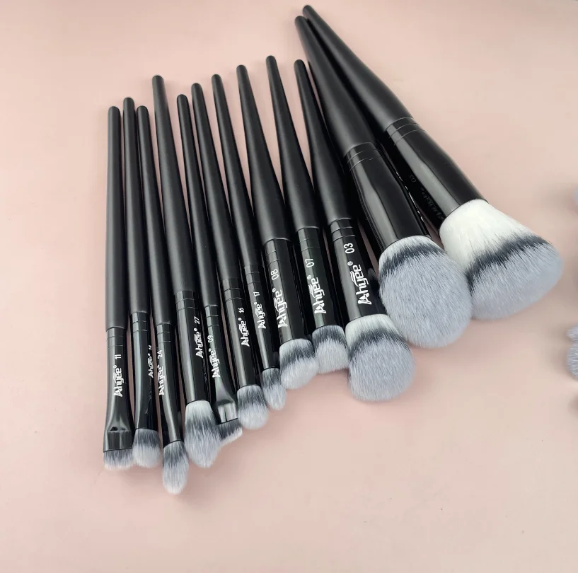30 Makeup Brush Set Vegan Black Professional Private Label Beauty Synthetic Hair for Factory Price